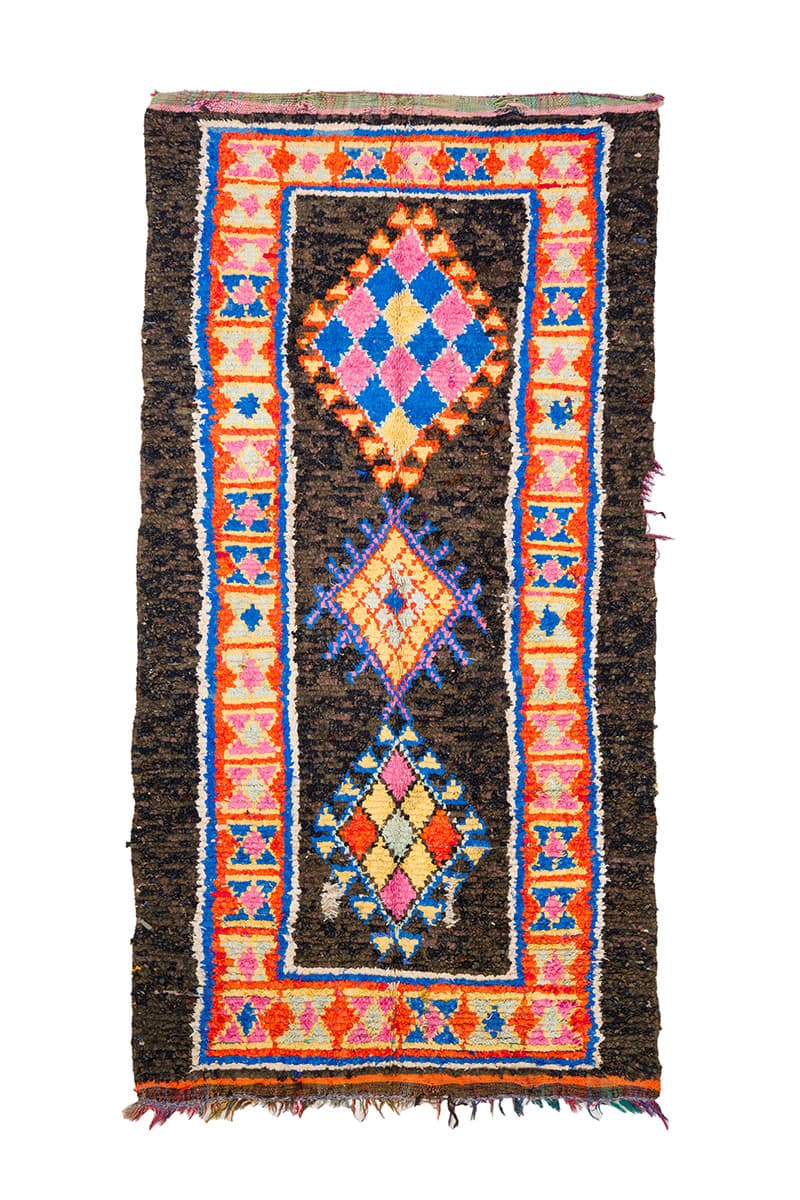 Marockansk Boucherouite-matta 160 x 310 cm (Storlek: 160 x 310 cm)