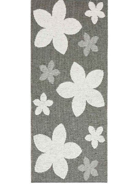 Plastmattor - Horredsmattan Flower (grå) (Storlek: 70 x 100 cm)