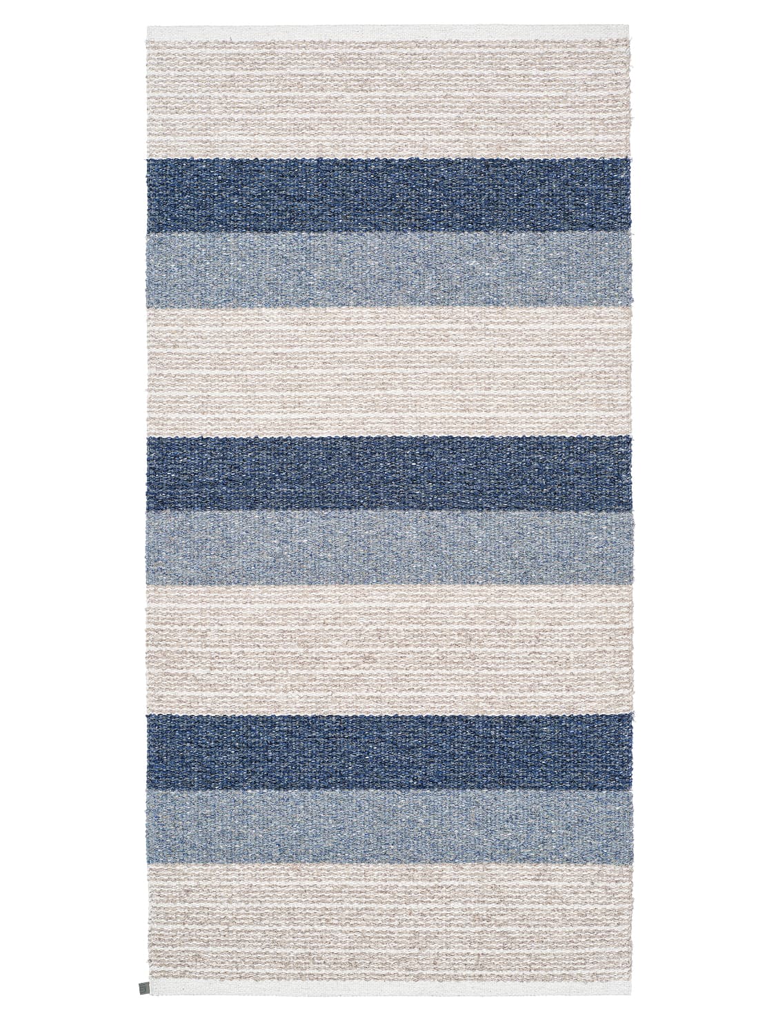 Plast- och Garnmattor - Horredsmattan Myra mix (blå) (Storlek: 70 x 340 cm)