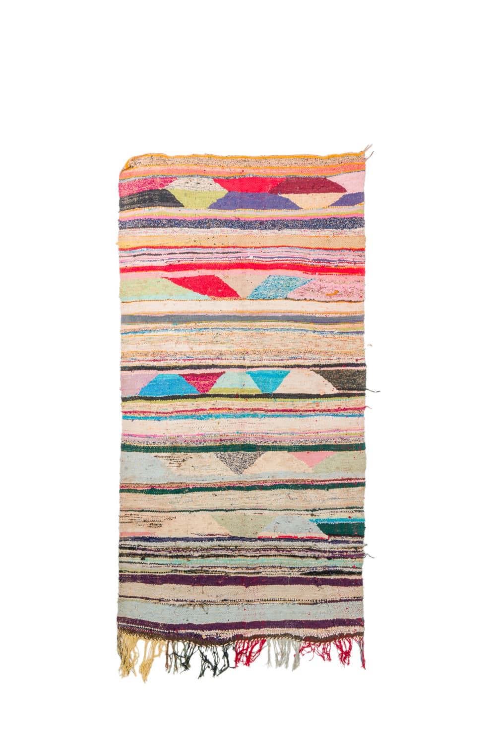 Marockansk Boucherouite-matta 120 x 245 cm (Storlek: 120 x 245 cm)