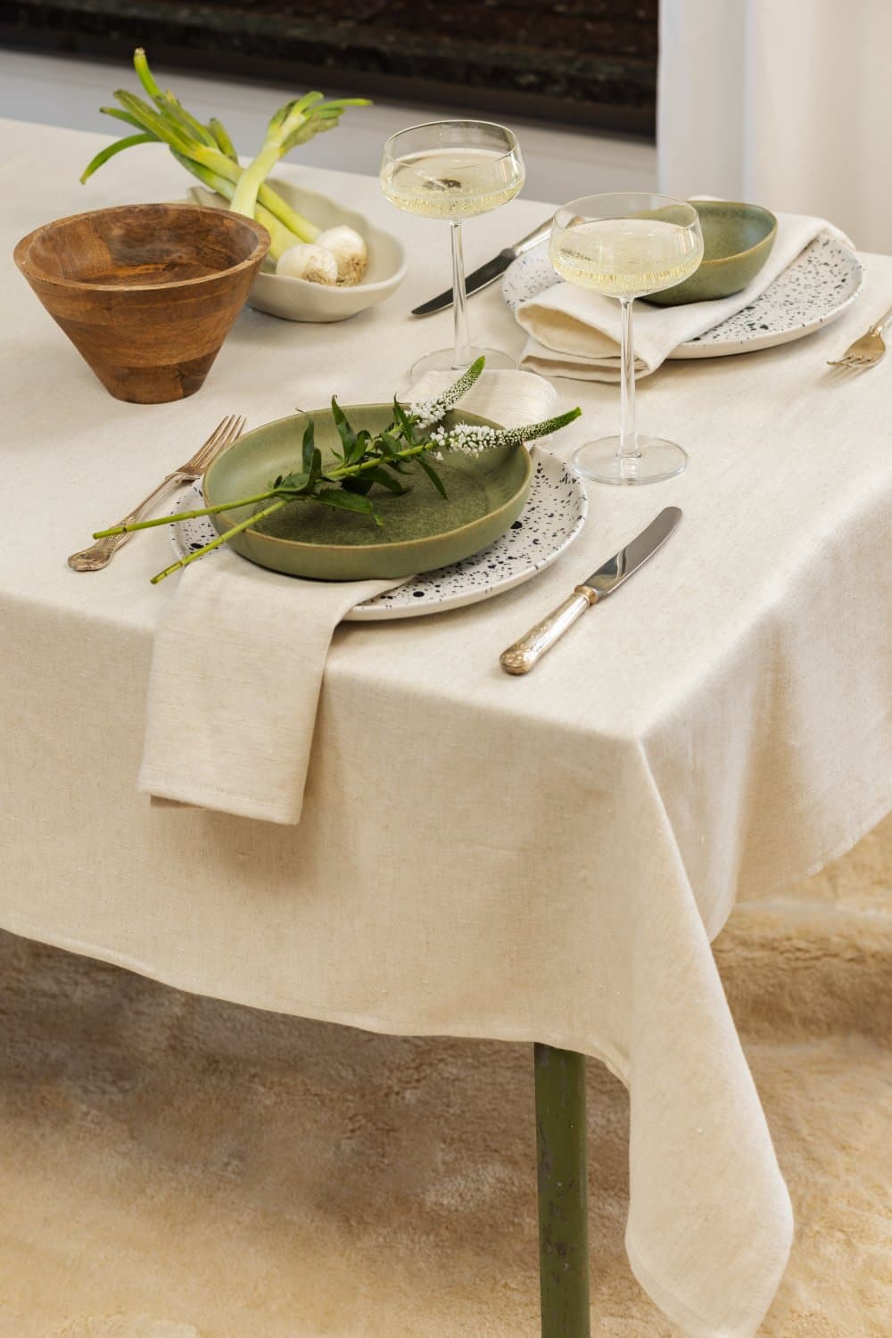 Dukar - Linneduk Astrid (vit) (Storlek: 140 x 200 cm)