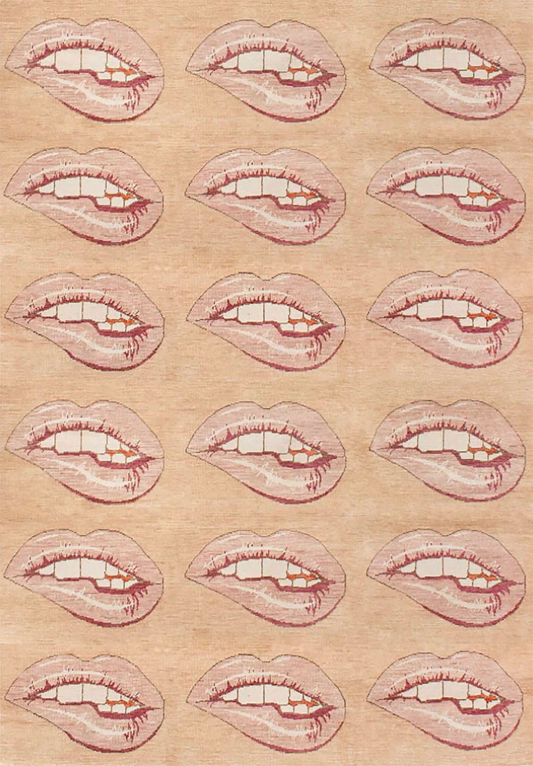 Wiltonmatta - Avery (beige/rosa) (Storlek: 200 x 280 cm)