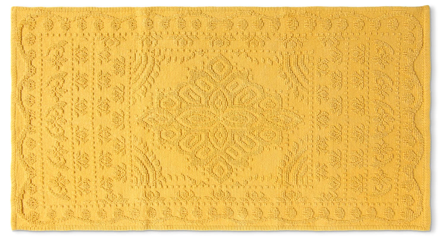 Badrumsmatta - Bella (gul) (Storlek: 70 x 120 cm)