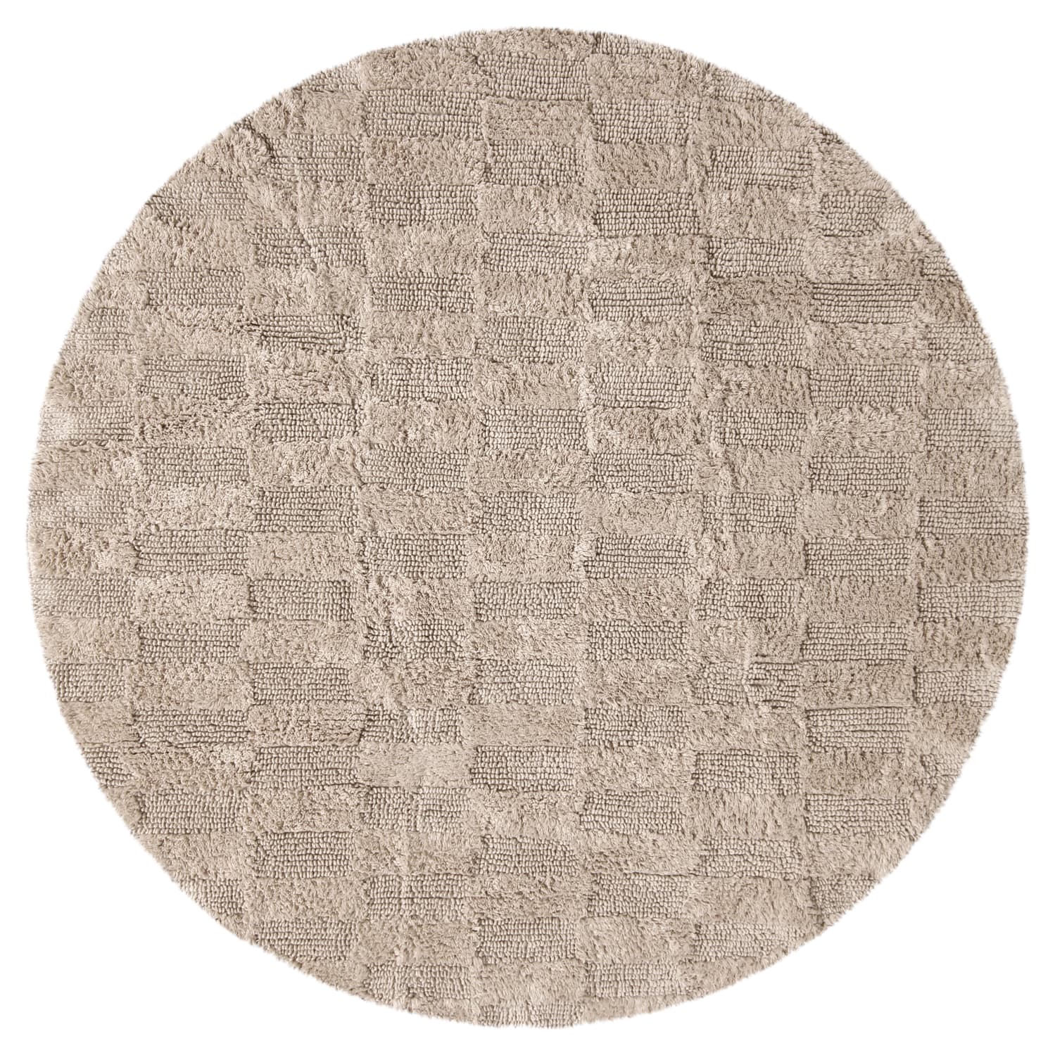 Rund badrumsmatta - Bevin (beige) (Storlek: Ø 120 cm)