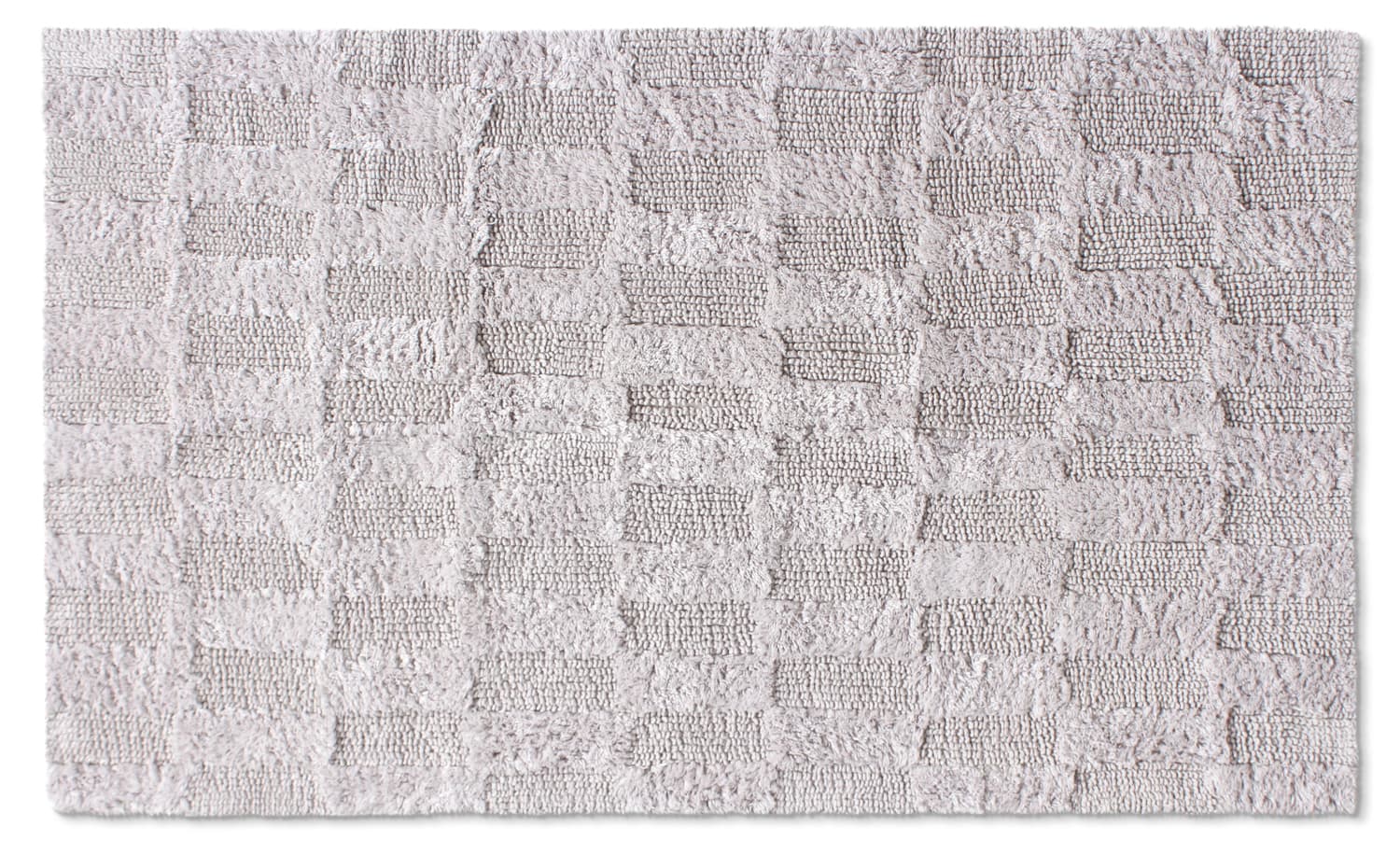 Badrumsmatta - Bevin (ljusgrå) (Storlek: 50 x 80 cm)