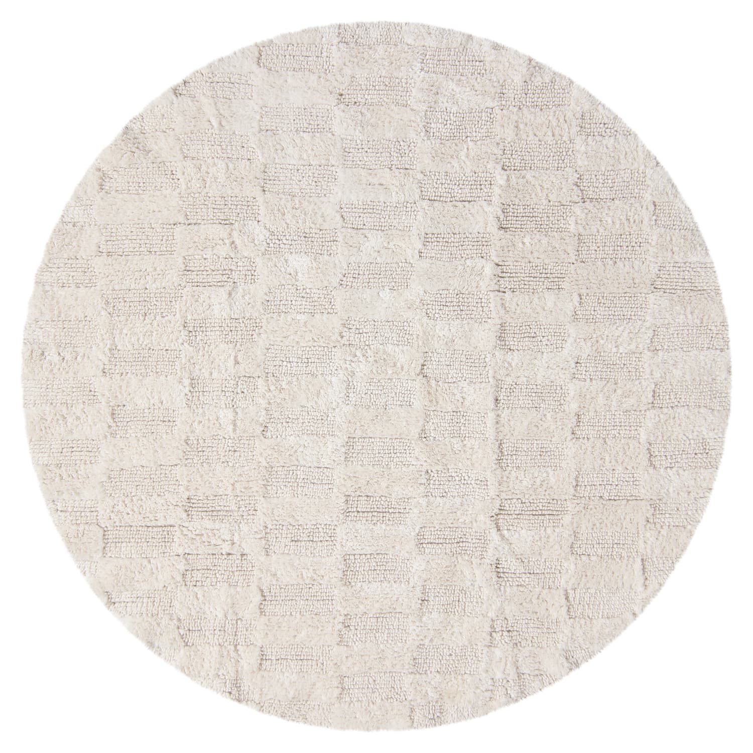Rund badrumsmatta - Bevin (offwhite) (Storlek: Ø 65 cm)