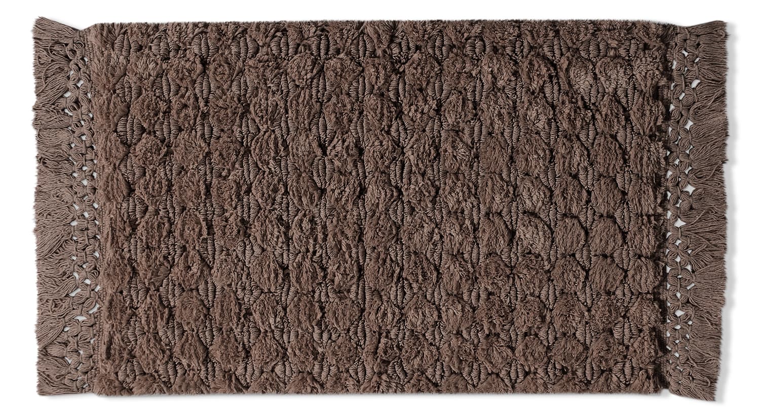 Badrumsmatta - Elvie (brun) (Storlek: 70 x 120 cm)
