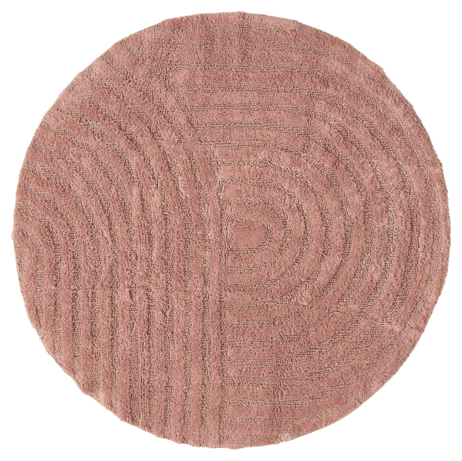 Rund badrumsmatta - Embla (rosa) (Storlek: Ø 65 cm)
