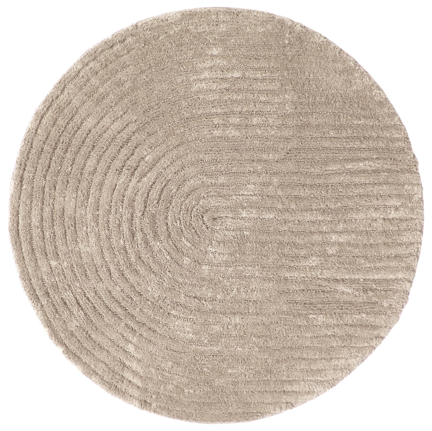 Rund badrumsmatta - Evena (beige) (Storlek: Ø 120 cm)