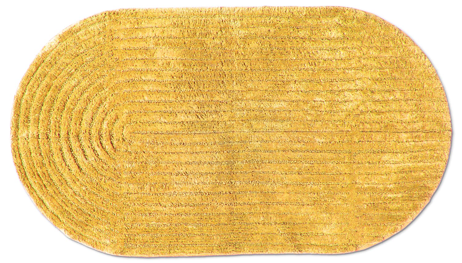 Oval badrumsmatta - Evena (gul) (Storlek: 80 x 140 cm)