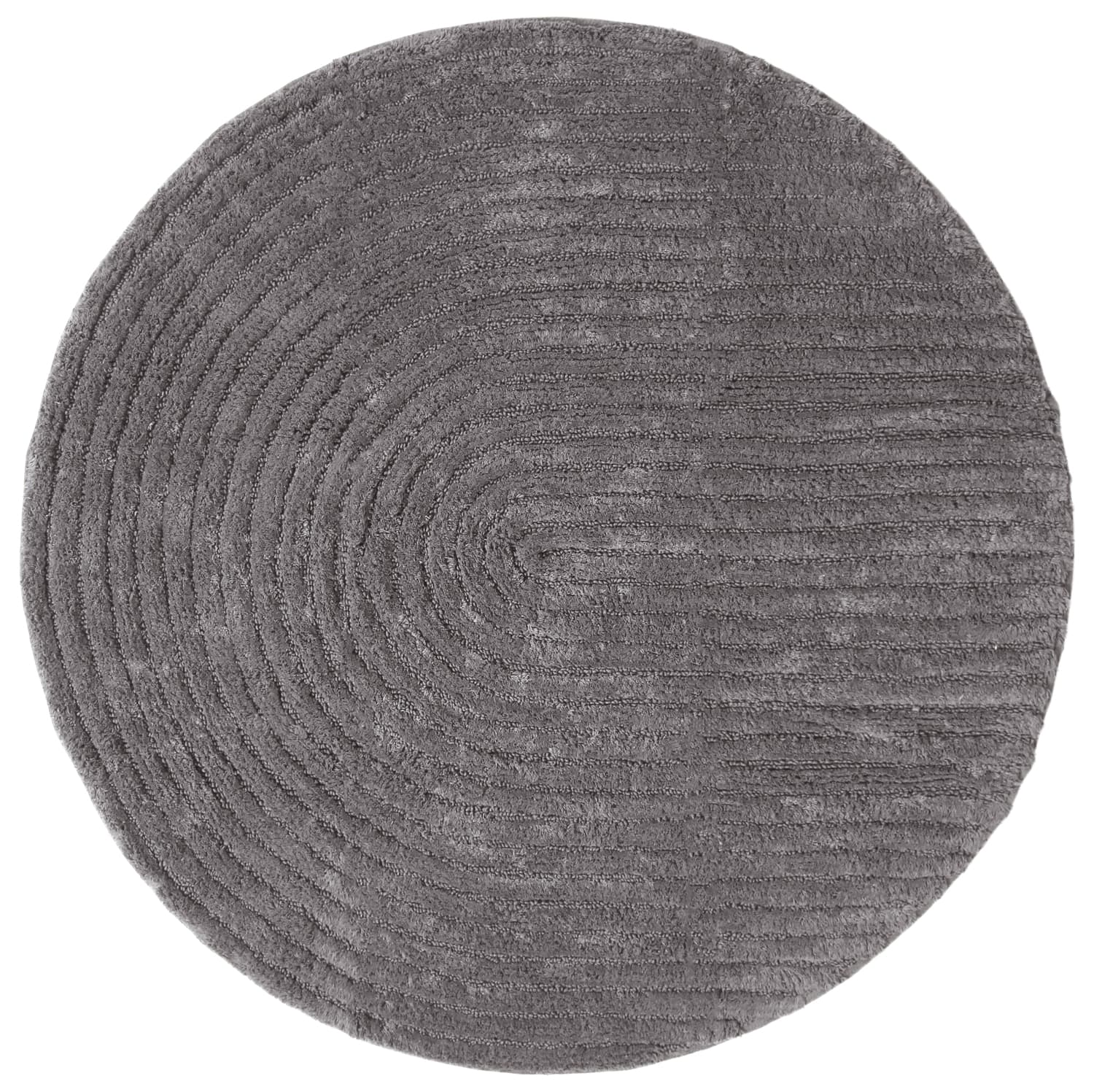 Rund badrumsmatta - Evena (mörkgrå) (Storlek: Ø 120 cm)