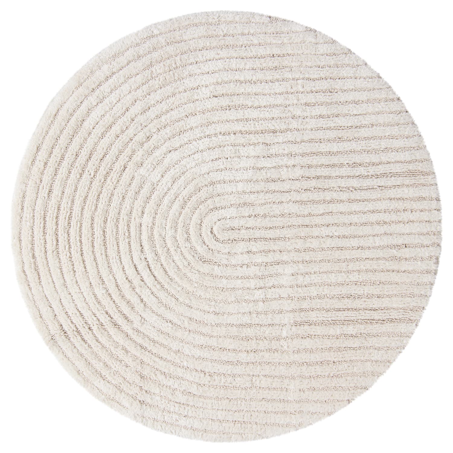 Rund badrumsmatta - Evena (offwhite) (Storlek: Ø 65 cm)