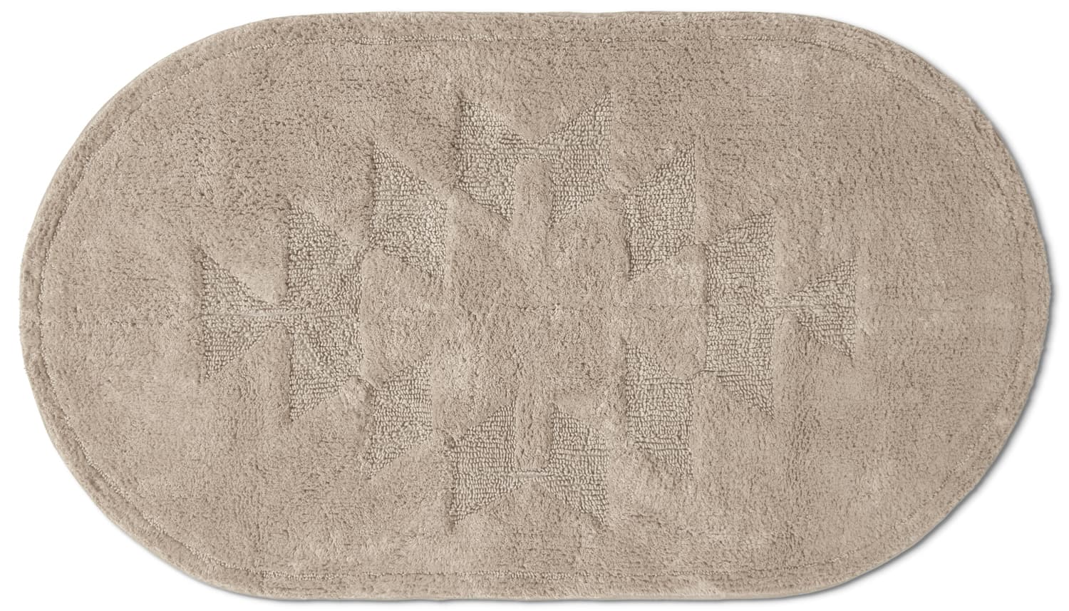 Oval badrumsmatta - Gertie (beige) (Storlek: 80 x 140 cm)