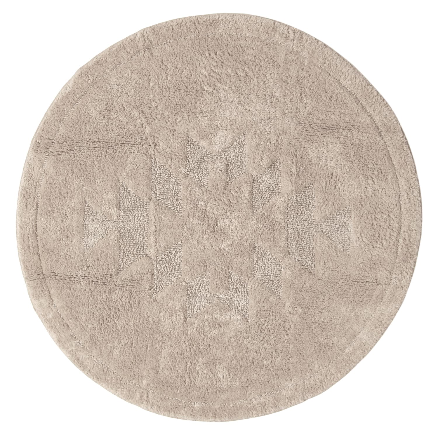 Rund badrumsmatta - Gertie (beige) (Storlek: Ø 120 cm)