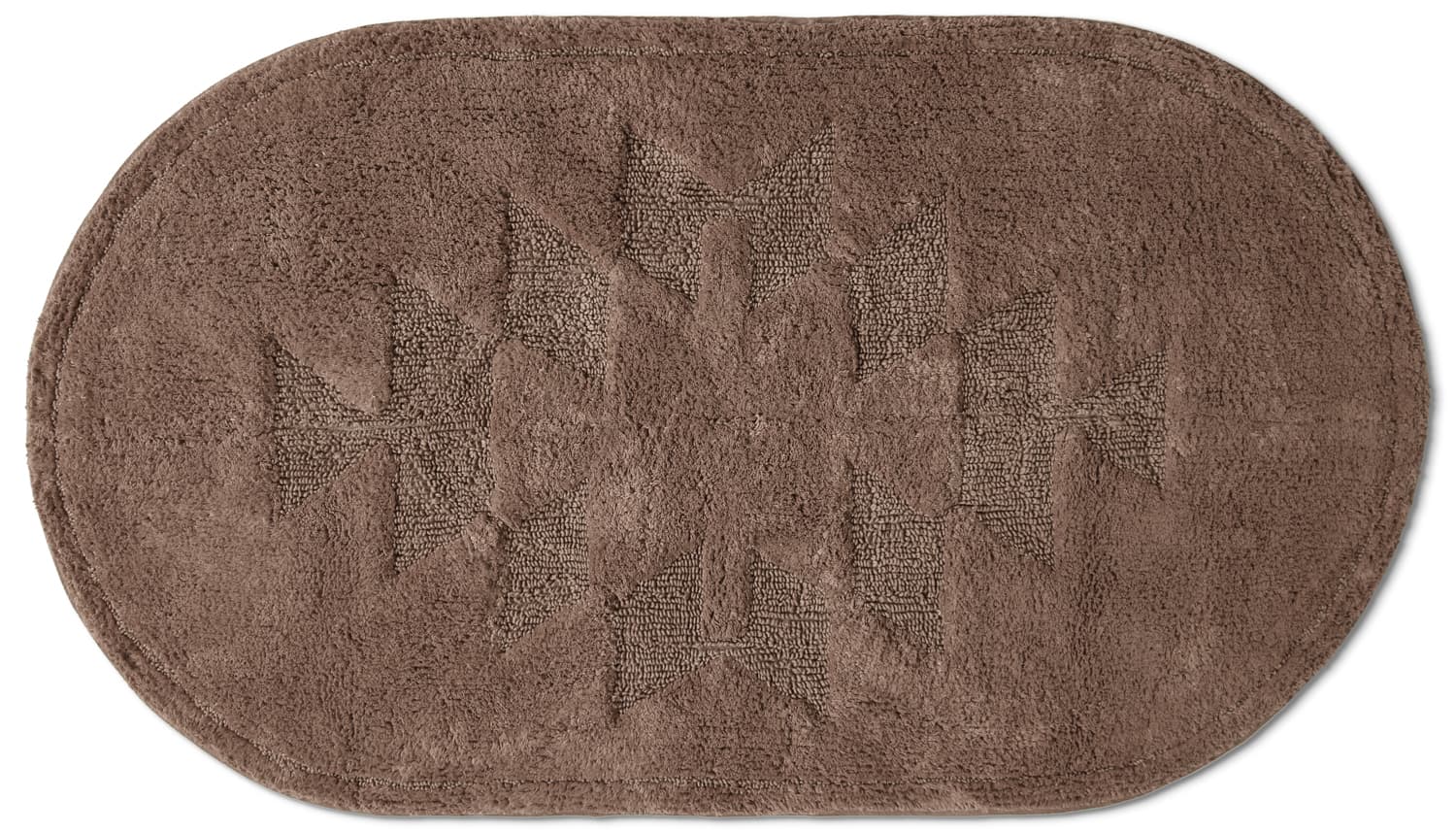 Oval badrumsmatta - Gertie (brun) (Storlek: 80 x 140 cm)