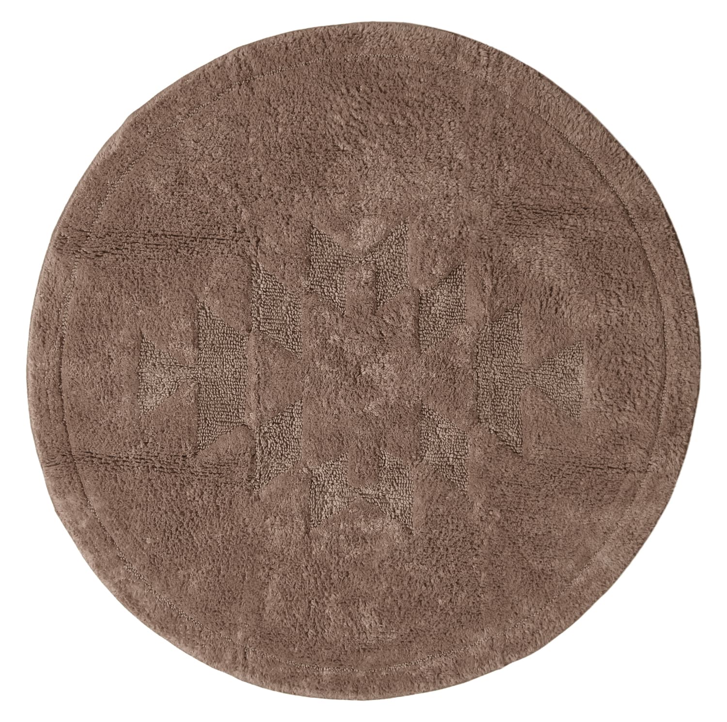 Rund badrumsmatta - Gertie (brun) (Storlek: Ø 65 cm)