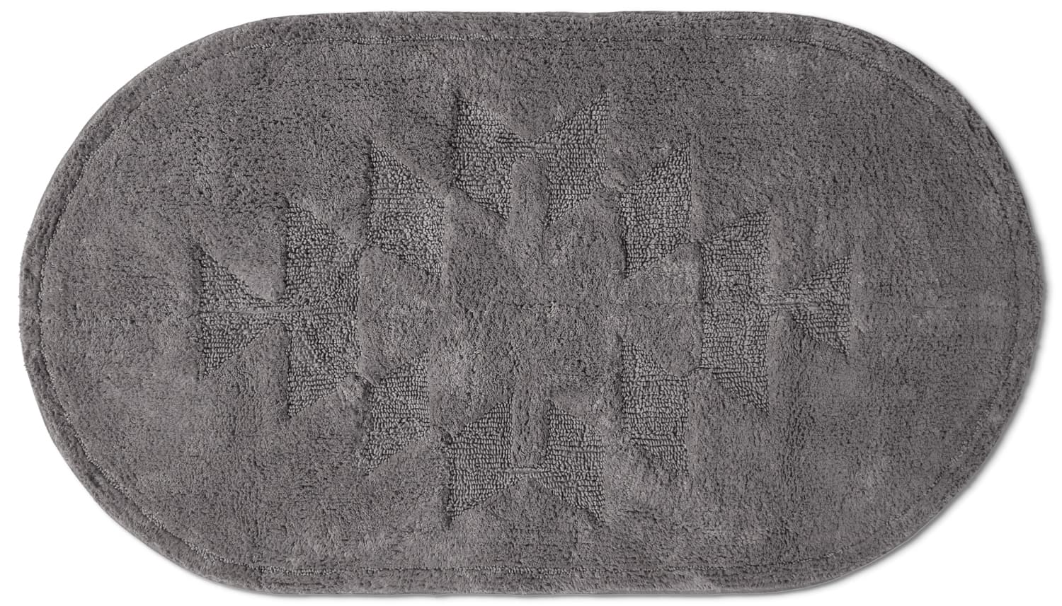 Oval badrumsmatta - Gertie (mörkgrå) (Storlek: 80 x 140 cm)