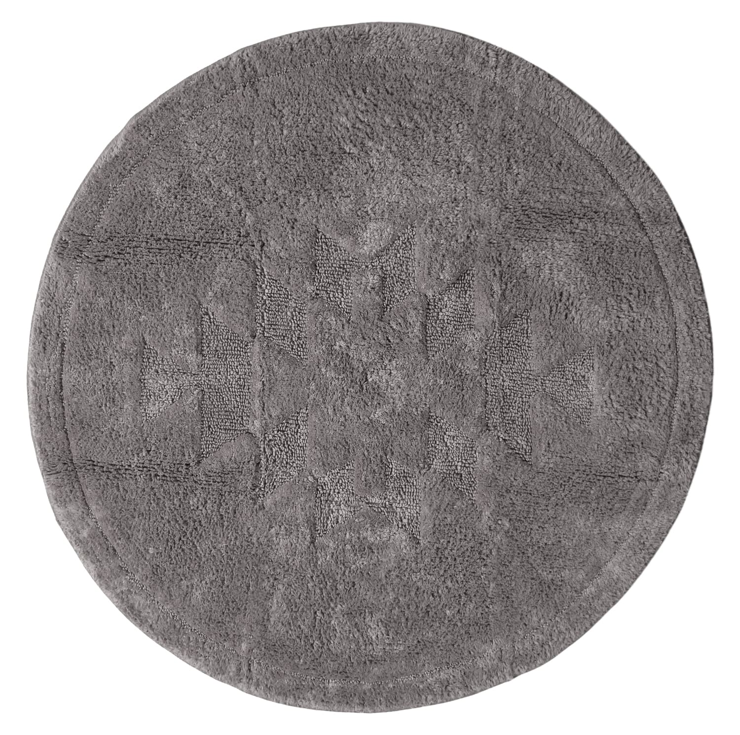 Rund badrumsmatta - Gertie (mörkgrå) (Storlek: Ø 65 cm)