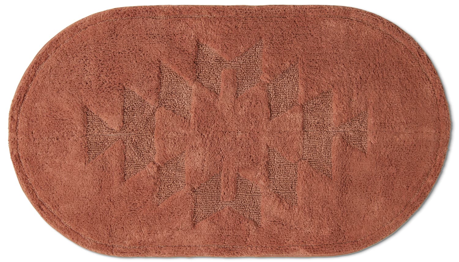 Oval badrumsmatta - Gertie (terrakotta) (Storlek: 50 x 90 cm)