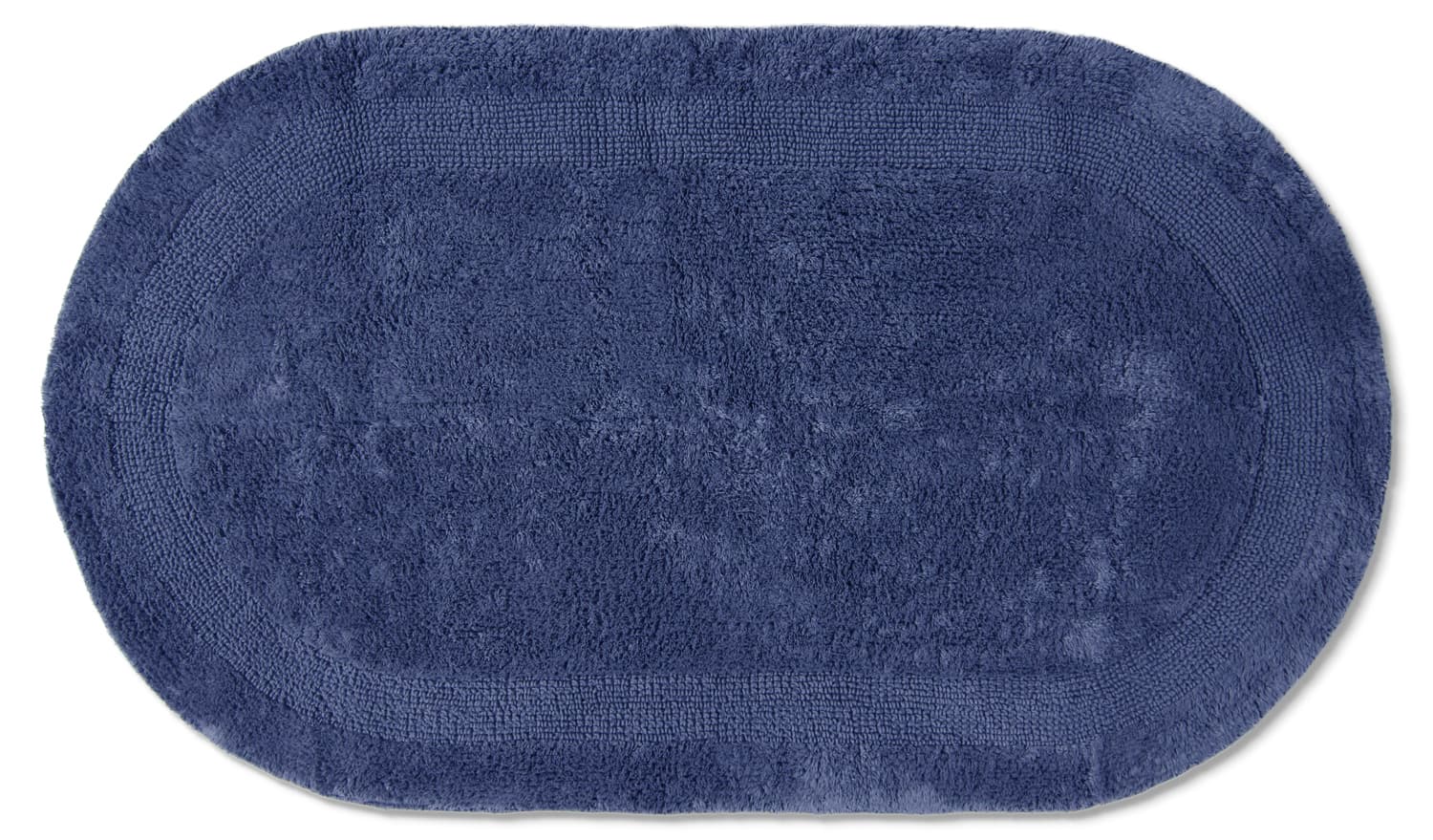 Oval badrumsmatta - Nila (blå) (Storlek: 80 x 140 cm)