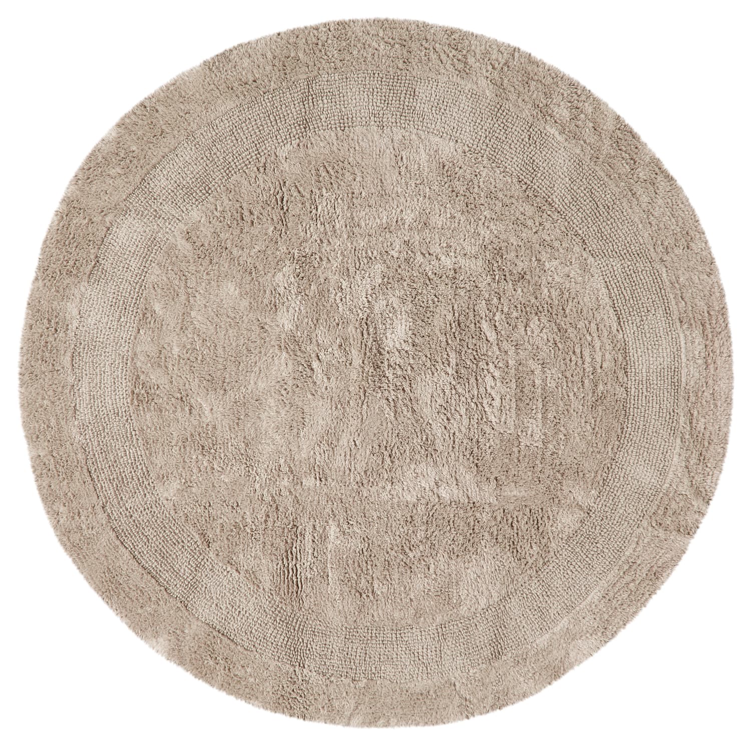 Rund badrumsmatta - Nila (beige) (Storlek: Ø 120 cm)