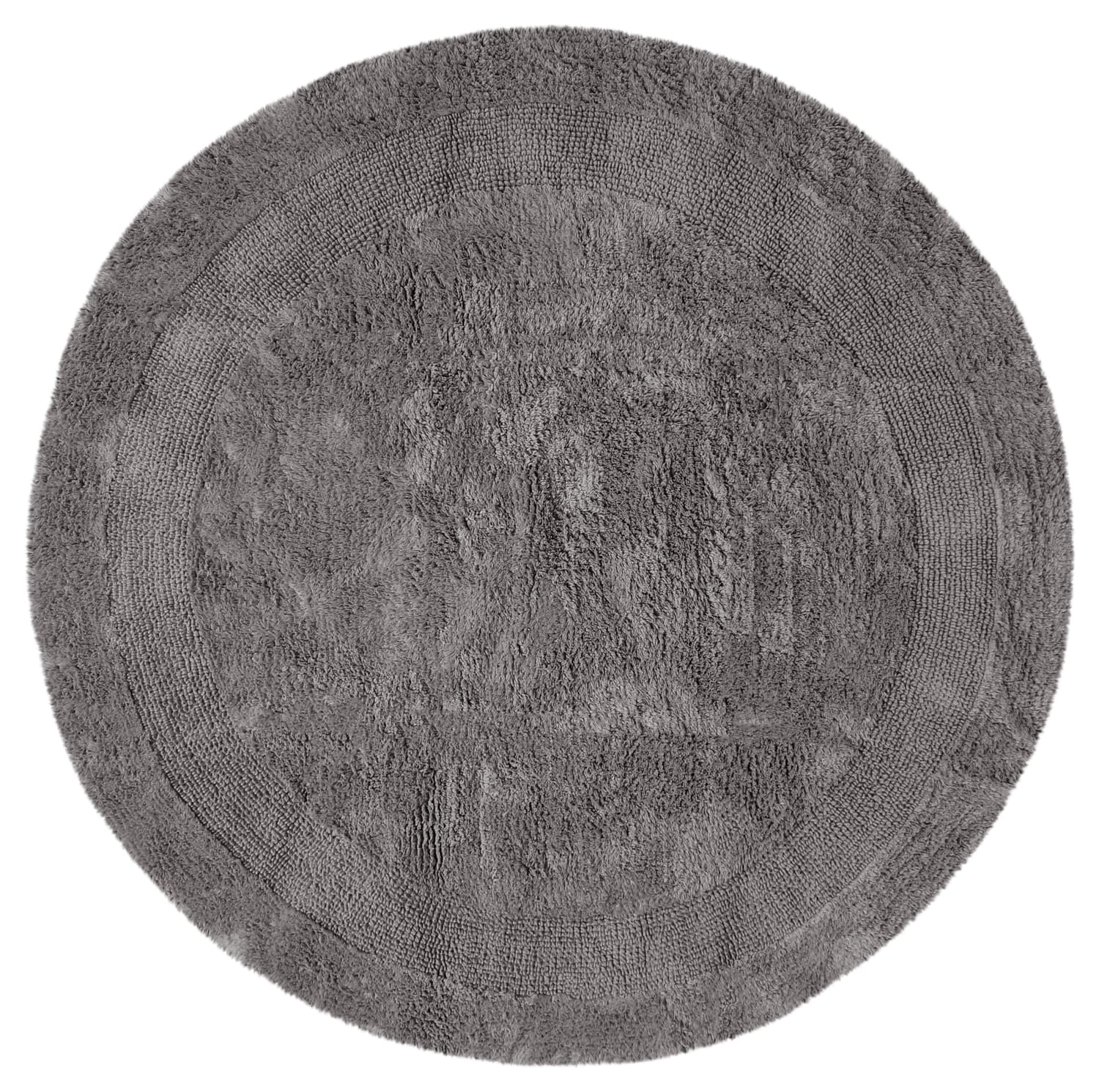 Rund badrumsmatta - Nila (mörkgrå) (Storlek: Ø 65 cm)