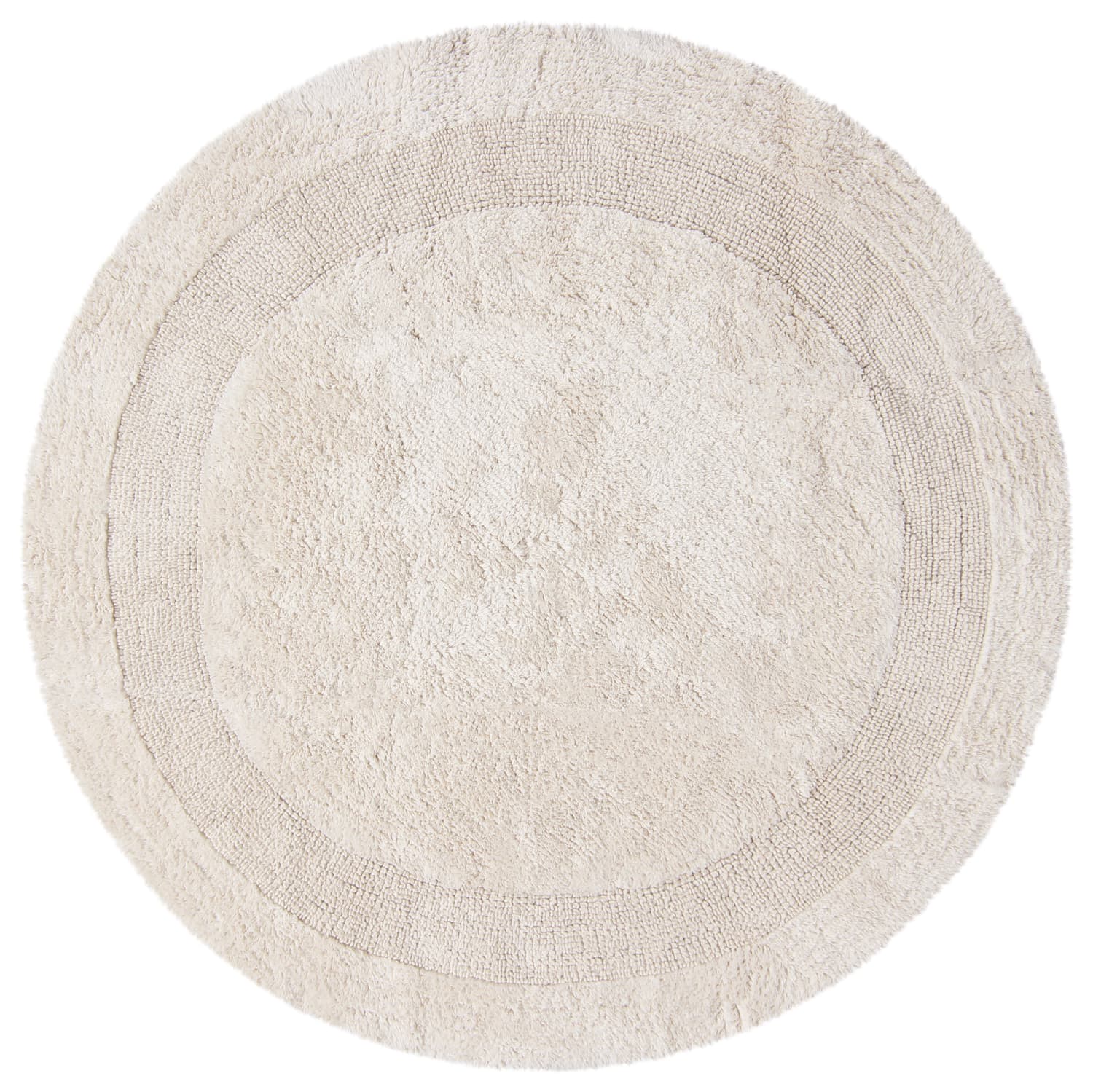 Rund badrumsmatta - Nila (offwhite) (Storlek: Ø 120 cm)