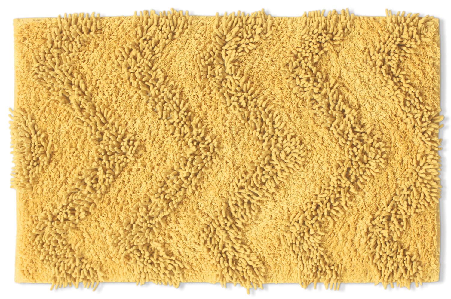 Badrumsmatta - Tressa (gul) (Storlek: 70 x 120 cm)