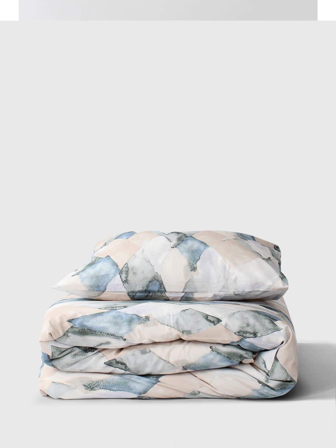 Påslakanset - Blanca (beige/blå) (Storlek: 150 x 210 cm)