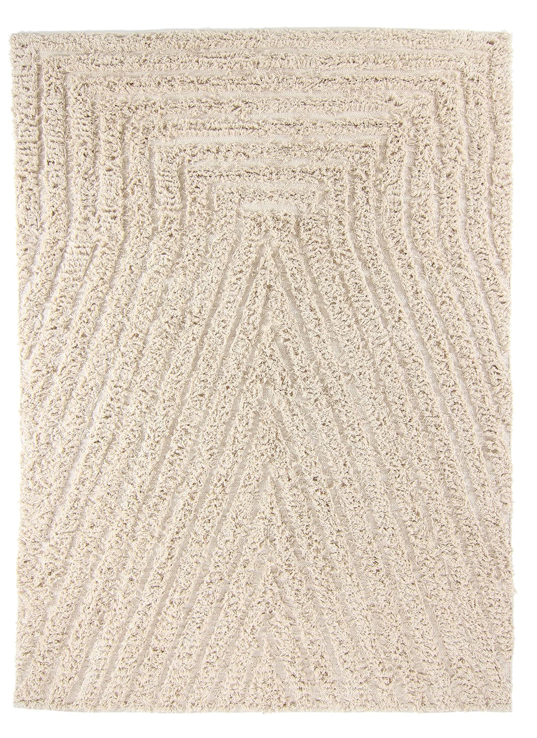 Ryamattor - Kendra Natural Cotton Shaggy (natur) (Storlek: 160 x 230 cm)
