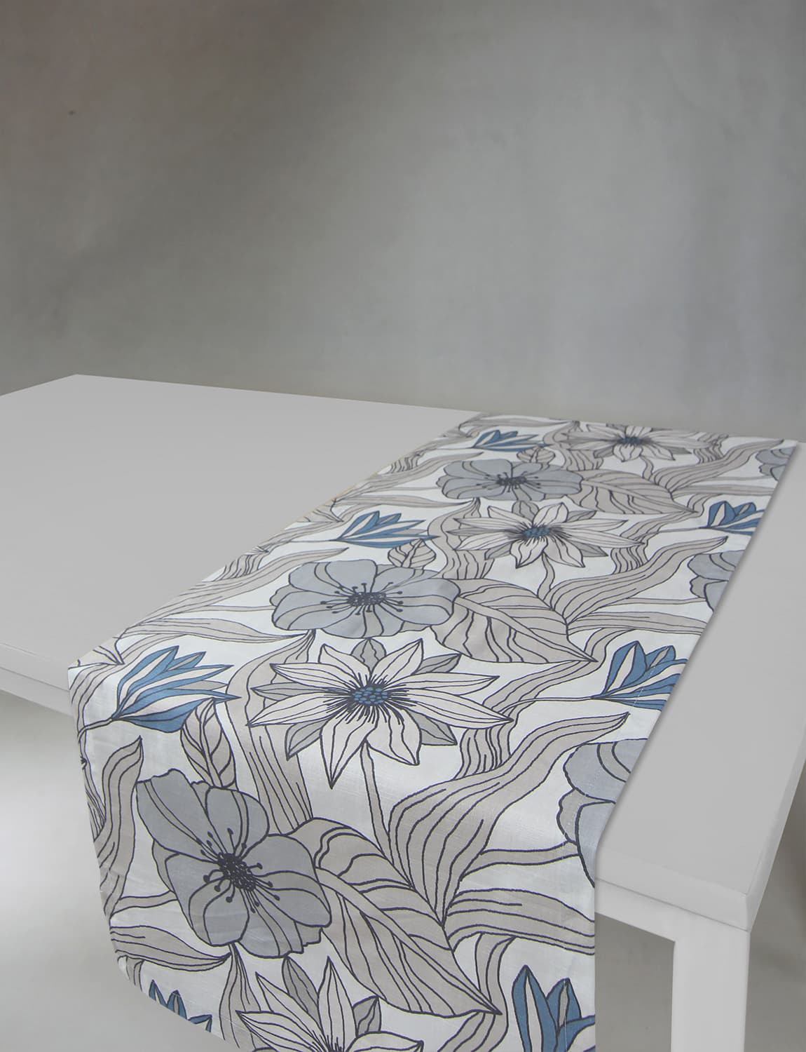 Bordslöpare - Löpare Aurelia (blå) (Storlek: 40 x 140 cm)