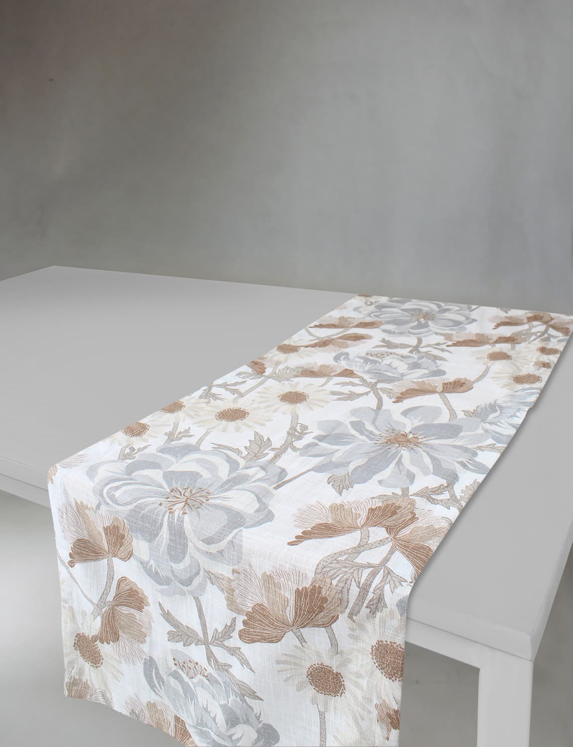 Bordslöpare - Löpare Serena (grå/beige) (Storlek: 40 x 140 cm)