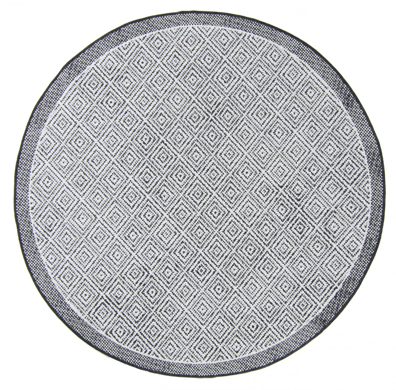 Rund matta - Monsaraz (svart) (Storlek: Ø 200 cm)