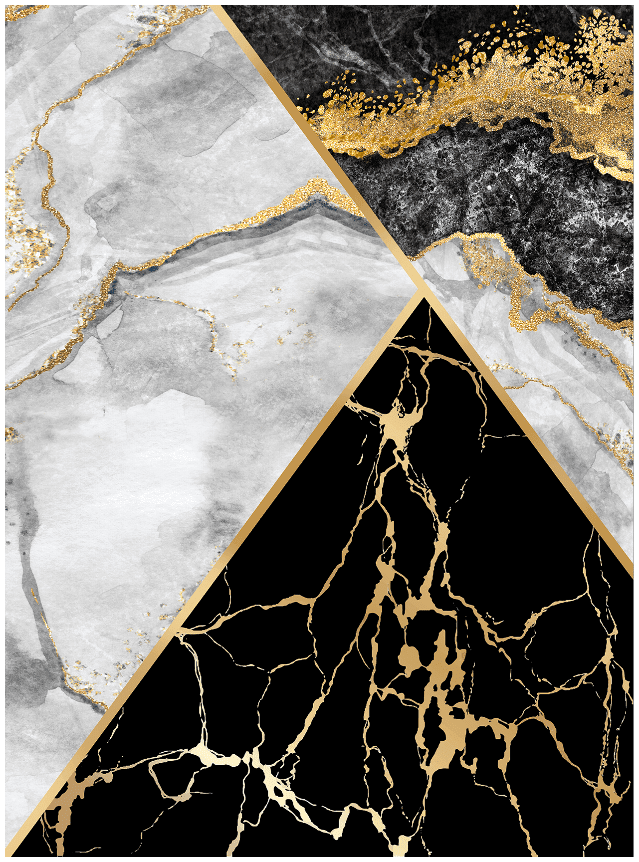 Wiltonmatta - Cassa (grå/svart/guld) (Storlek: 160 x 230 cm)