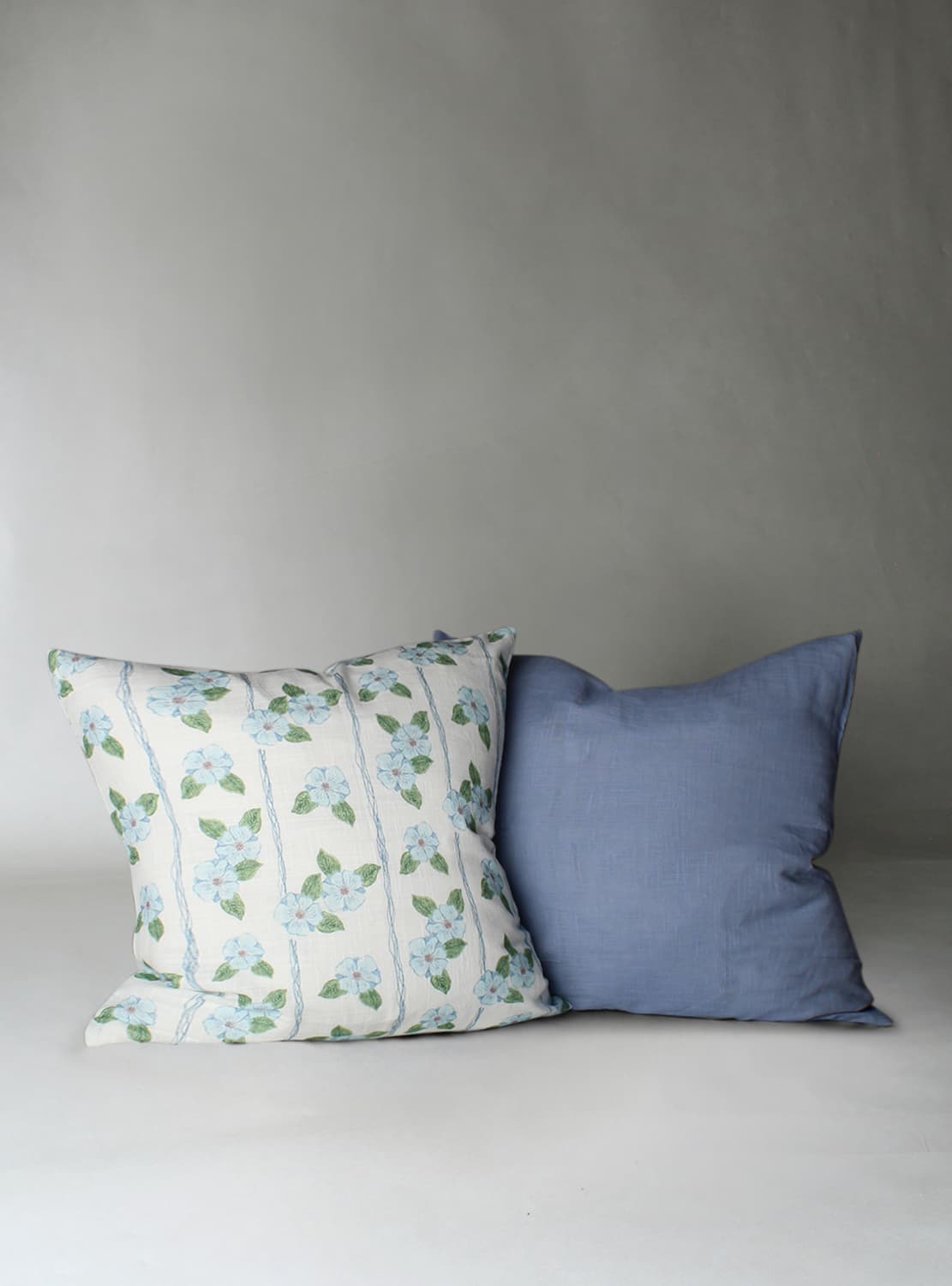 Kuddfodral 2-pack - Anna-Lisa (blå) (Storlek: 45 x 45 cm)