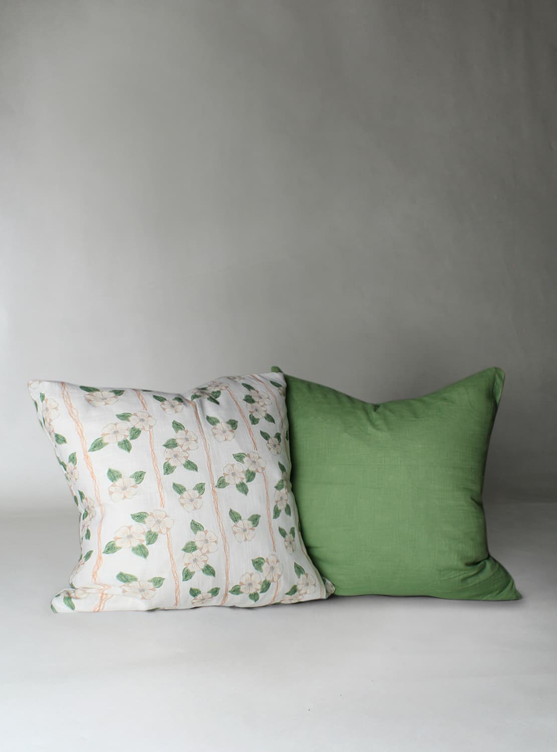 Kuddfodral 2-pack - Anna-Lisa (grön) (Storlek: 45 x 45 cm)