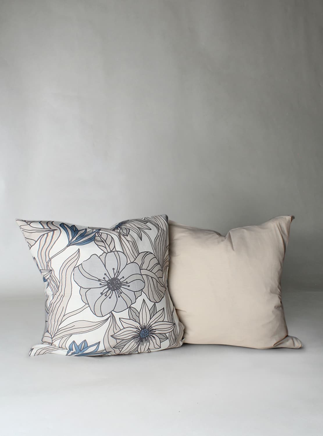 Kuddfodral 2-pack - Aurelia (blå) (Storlek: 45 x 45 cm)