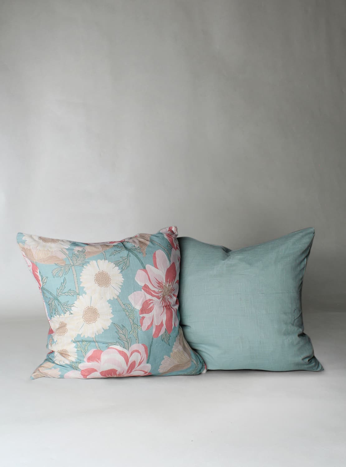 Kuddfodral 2-pack - Serena (turkos/rosa) (Storlek: 45 x 45 cm)