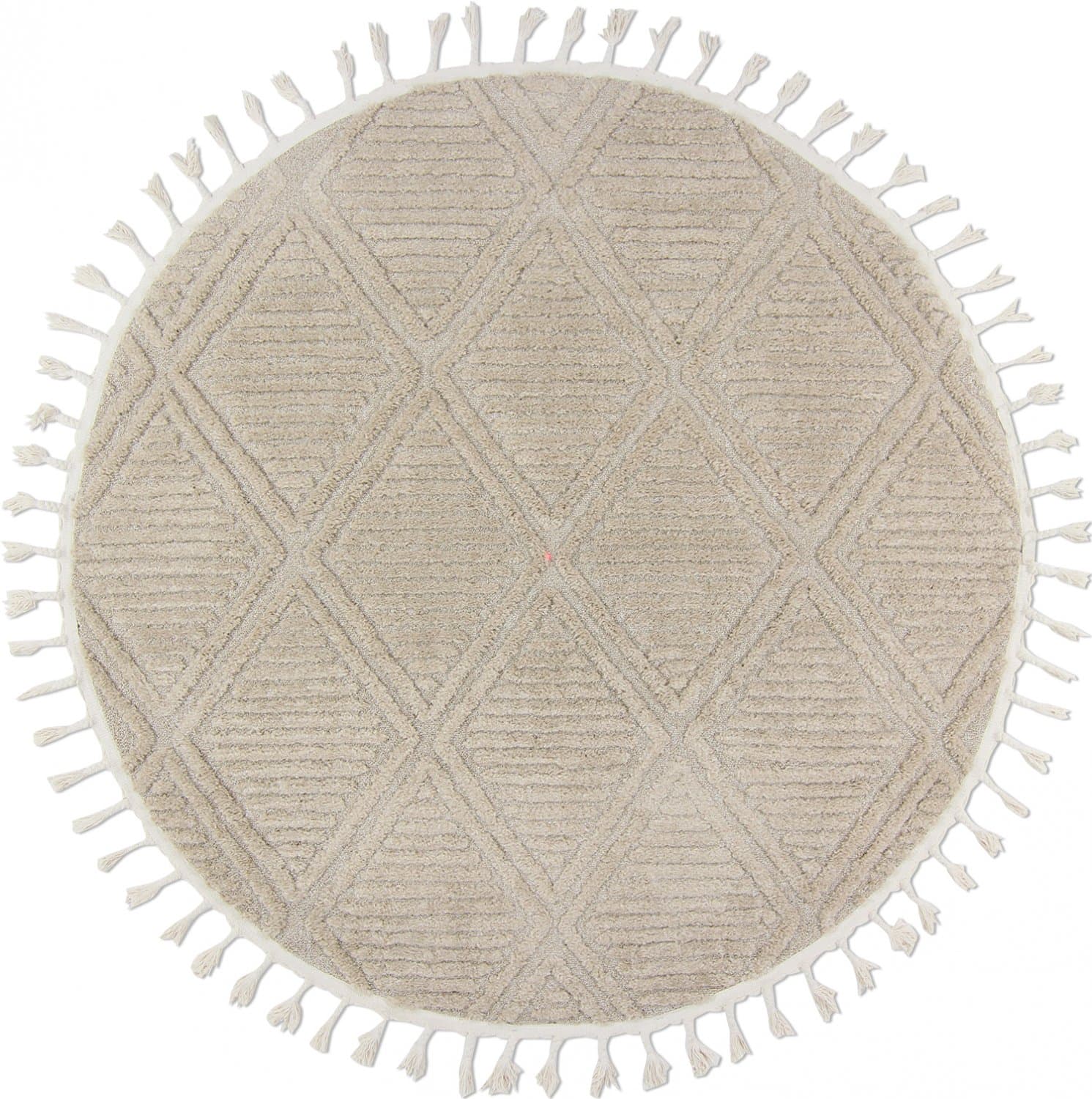 Rund matta - Dover (beige) (Storlek: Ø 160 cm)