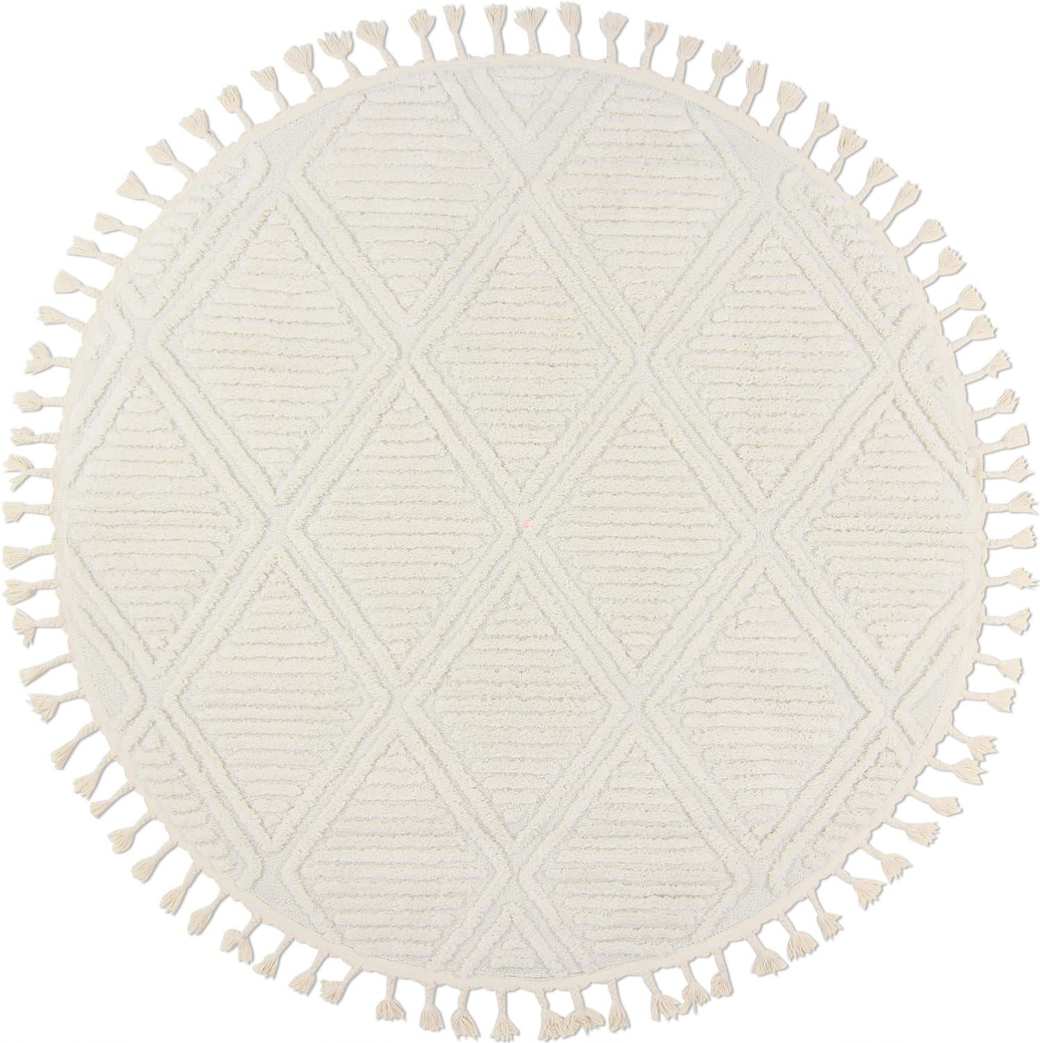 Rund matta - Dover (offwhite) (Storlek: Ø 160 cm)