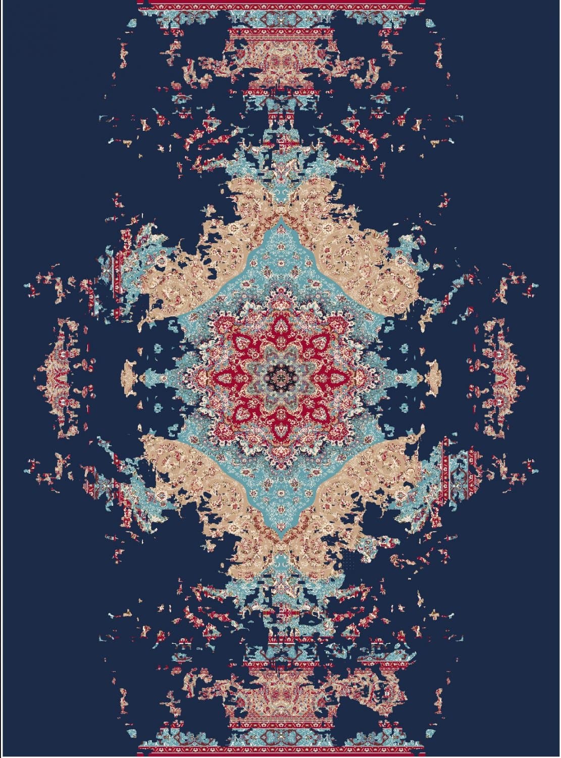 Wiltonmatta - Murzuk (blå) (Storlek: 200 x 280 cm)