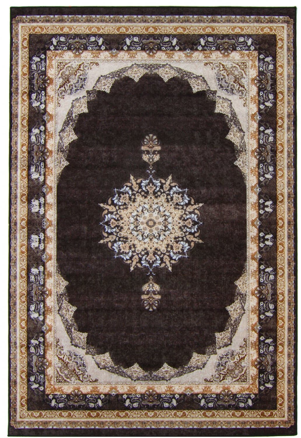 Wiltonmatta - Lukla (svart) (Storlek: 200 x 280 cm)