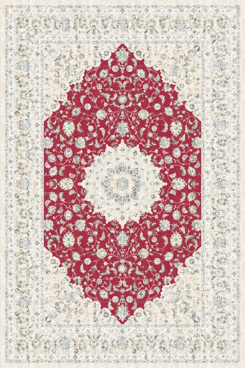 Wiltonmatta - Arabella (röd) (Storlek: 200 x 280 cm)