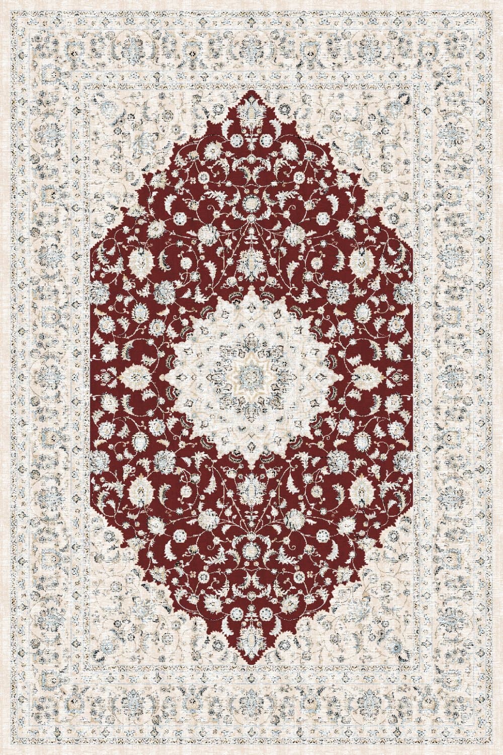 Wiltonmatta - Arabella (vinröd) (Storlek: 200 x 280 cm)