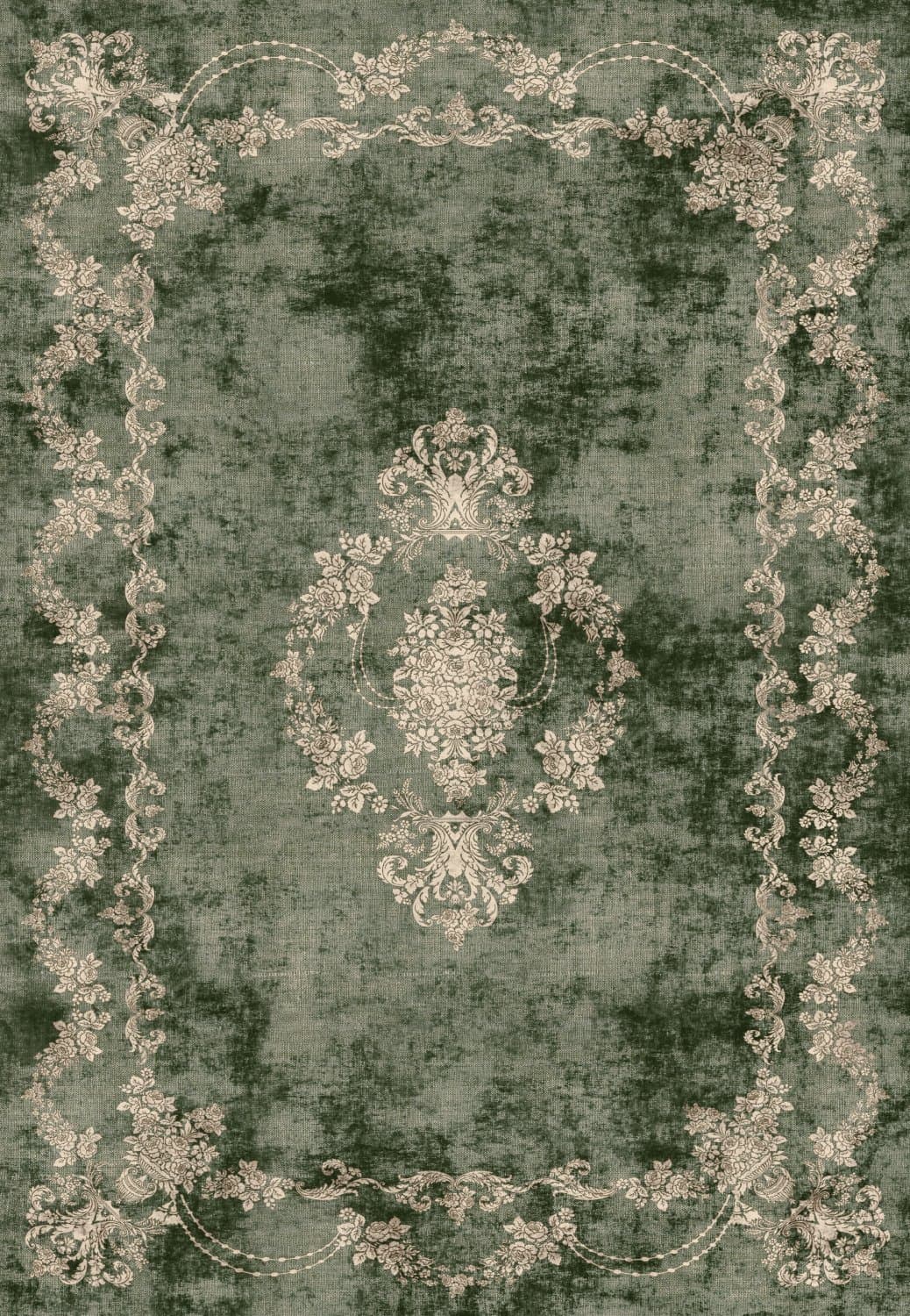Wiltonmatta - Taknis (grön) (Storlek: 80 x 250 cm)
