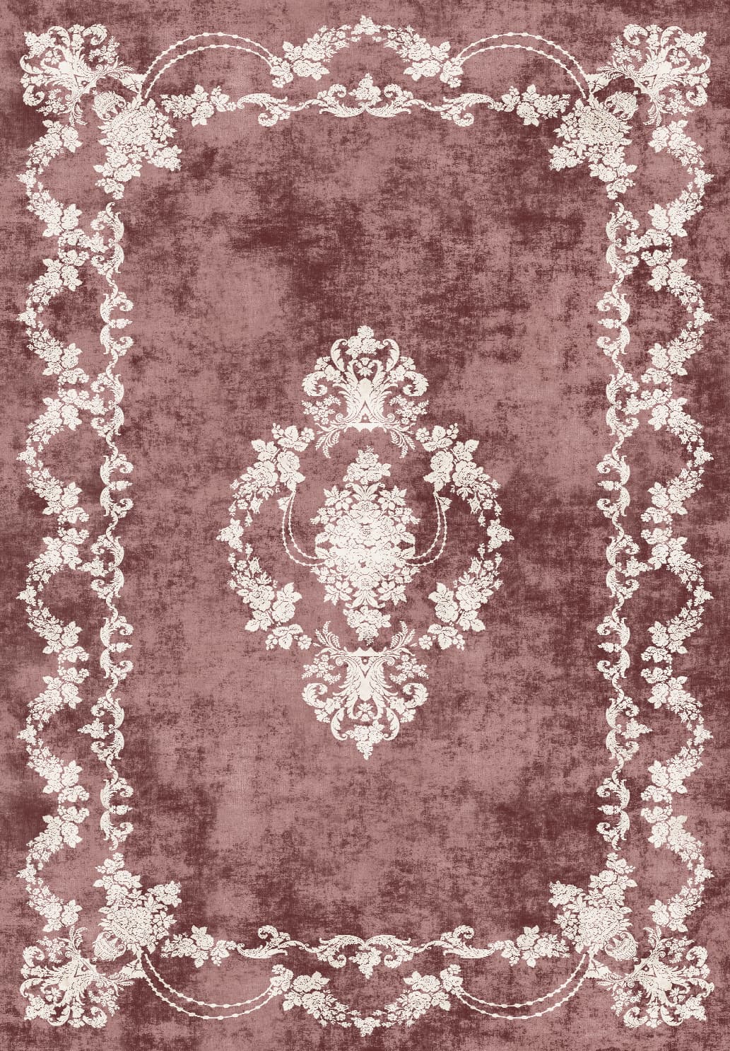 Wiltonmatta - Taknis (röd) (Storlek: 200 x 280 cm)
