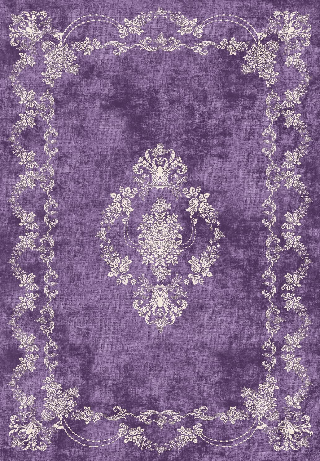 Wiltonmatta - Taknis (lila) (Storlek: 200 x 280 cm)