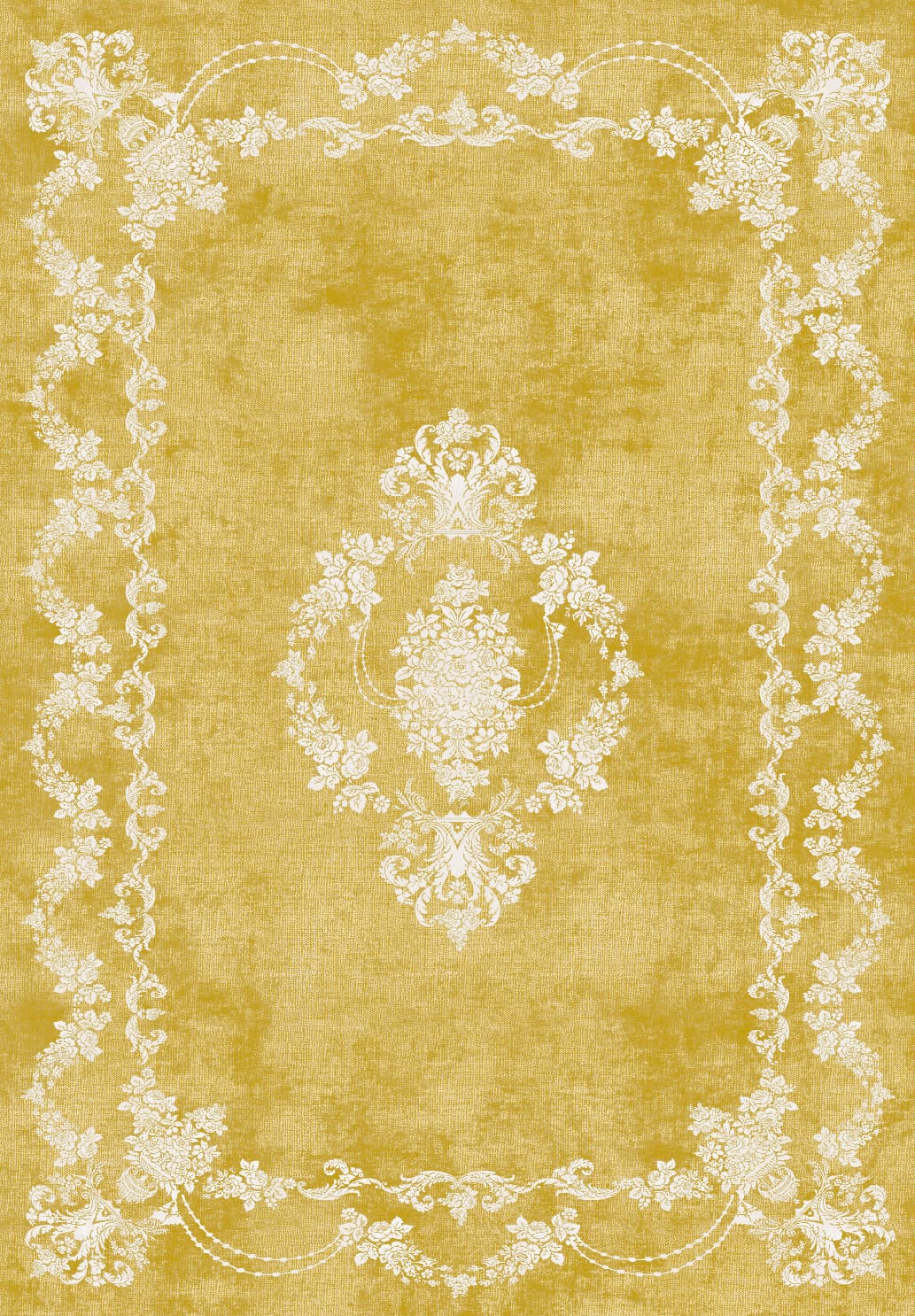 Wiltonmatta - Taknis (gul) (Storlek: 200 x 280 cm)