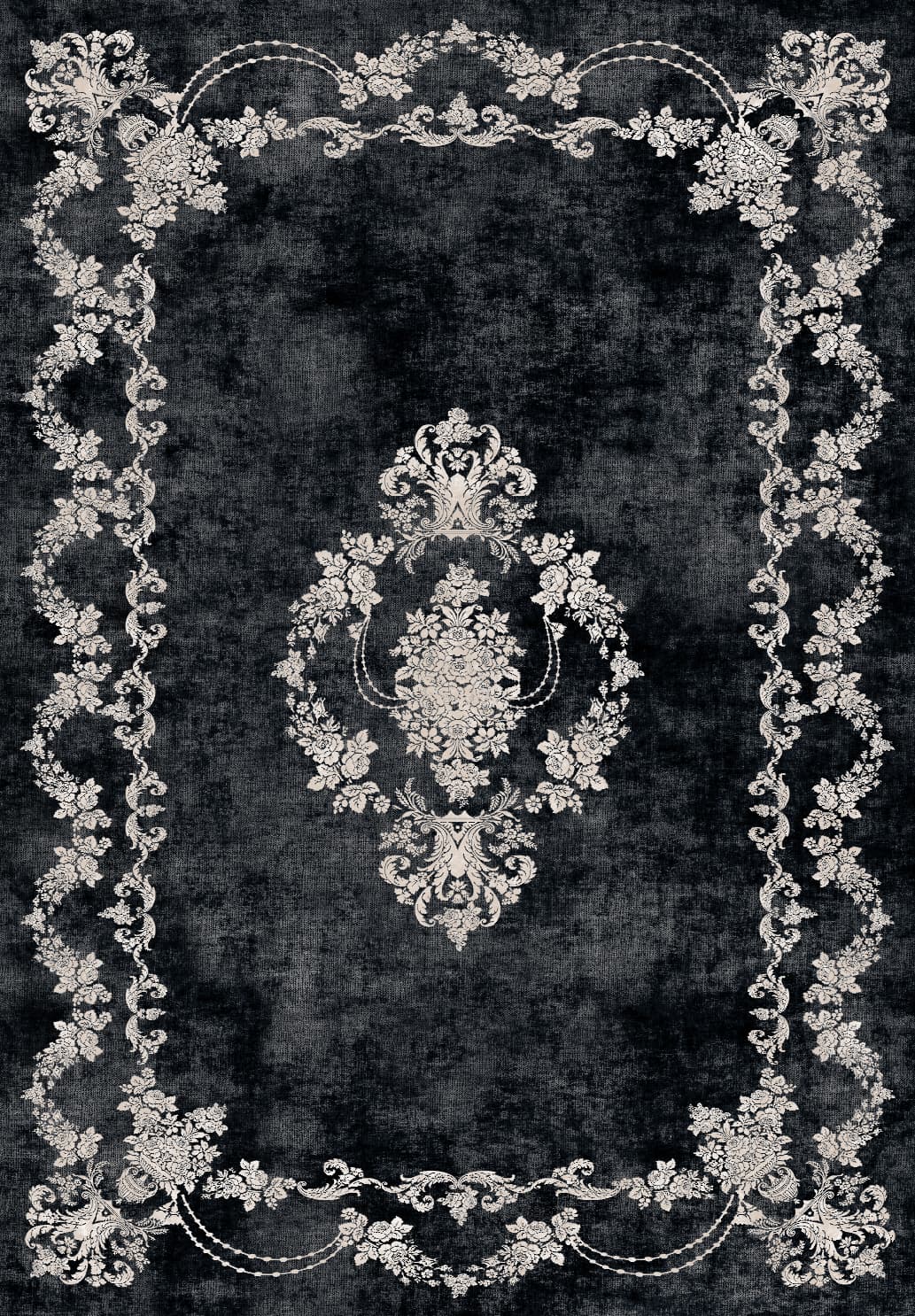 Wiltonmatta - Taknis (svart) (Storlek: 200 x 280 cm)