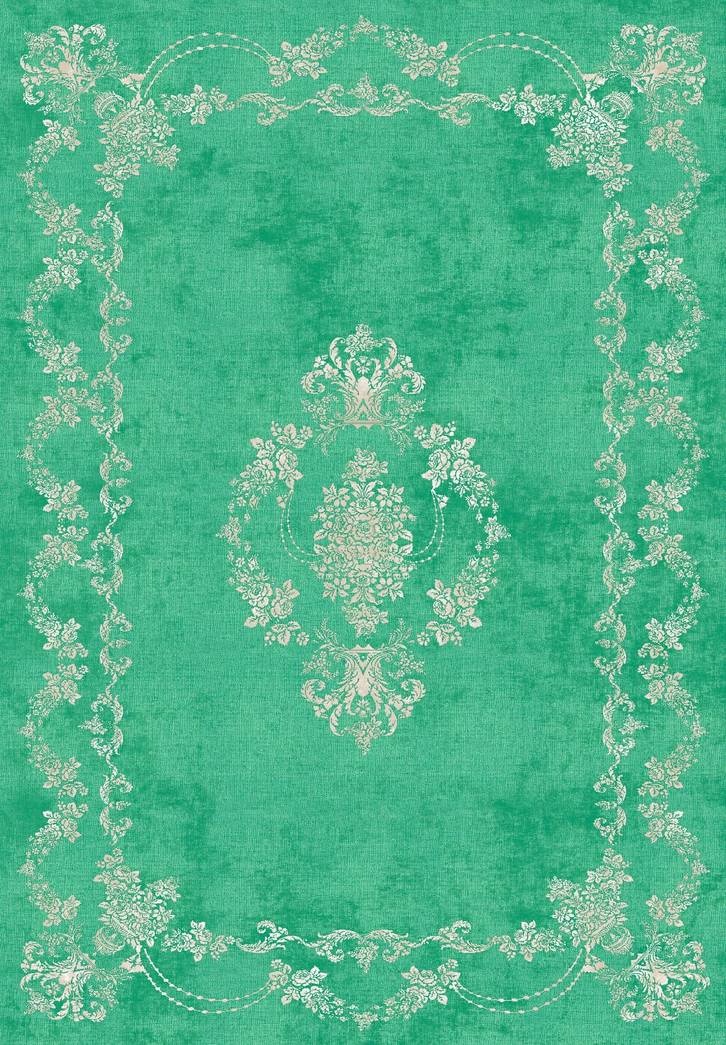 Wiltonmatta - Taknis (mintgrön) (Storlek: 200 x 280 cm)